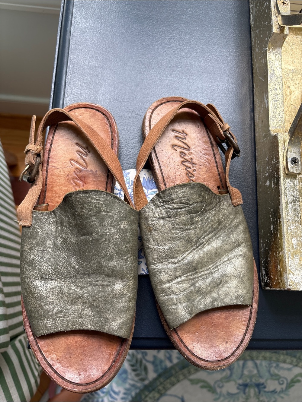 Matisse Pewter ALL Leather Sandals